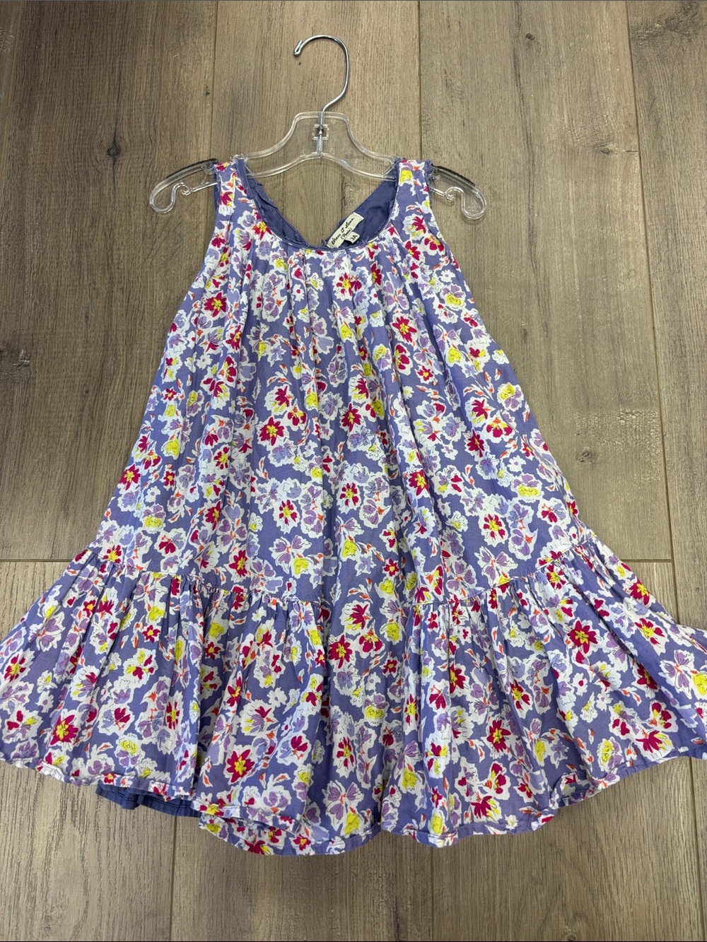 Eliane Et Lena Girls' Purple Floral Swing Dress
